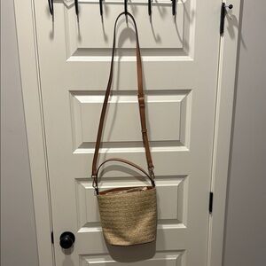Tan and Brown Woven Women's Bag